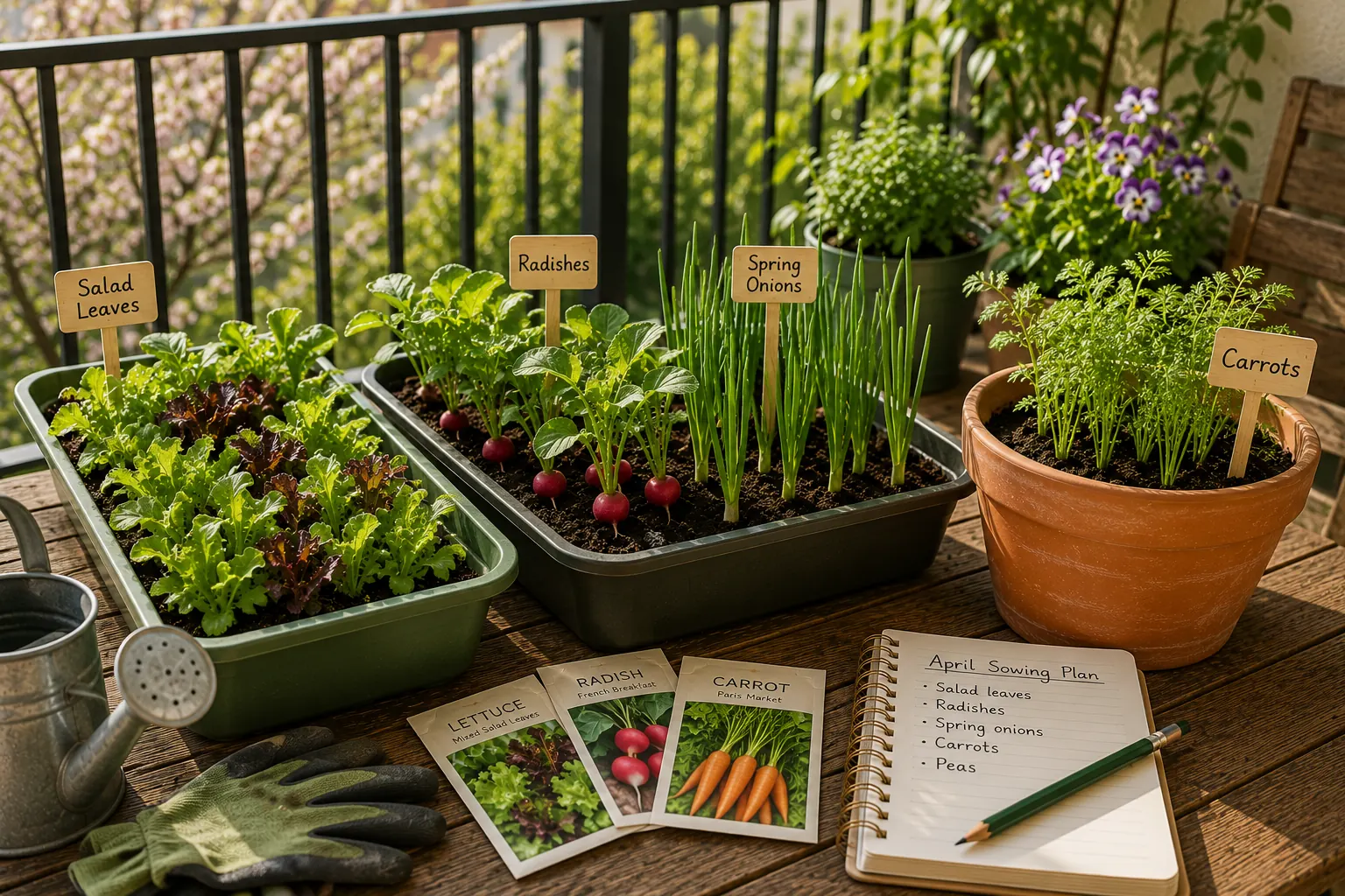 April container sowing setup