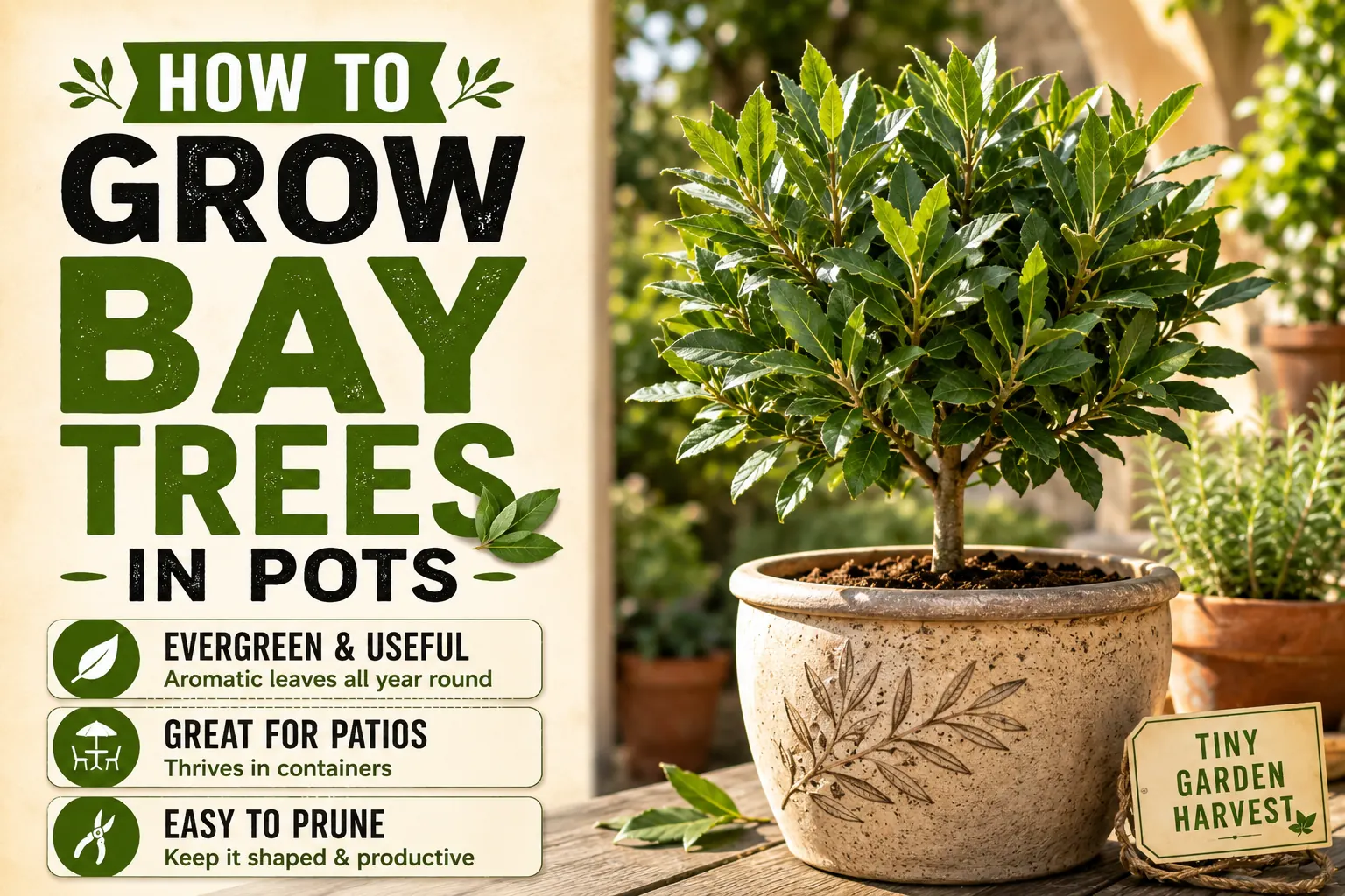 How to Grow Bay Trees in Pots