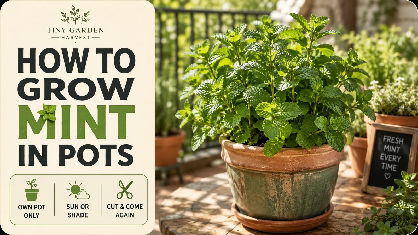 How to grow mint in pots