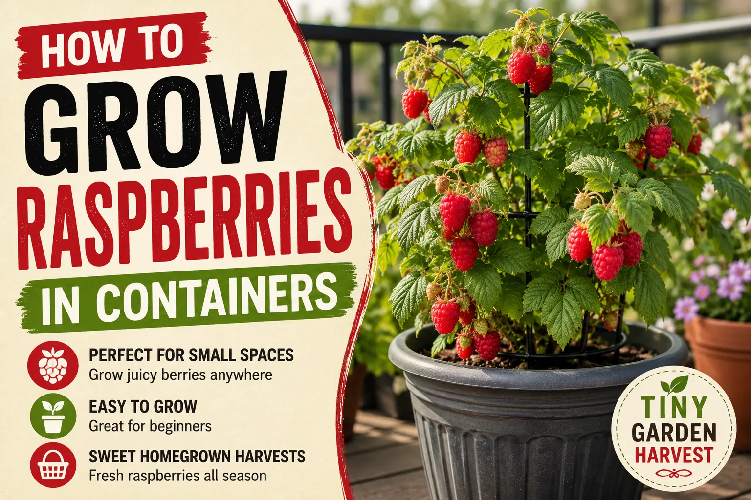 How to grow raspberries in containers