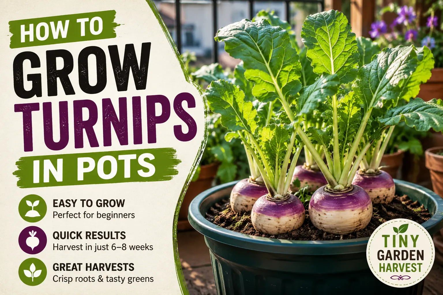 How to grow turnips in pots